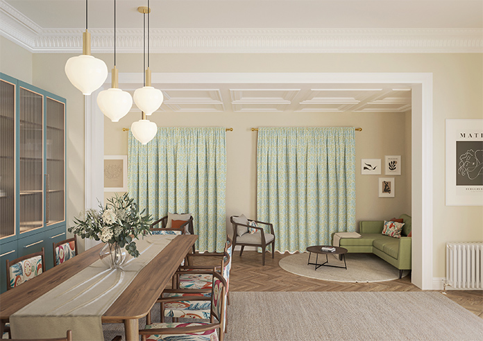 Leaf Vine, Jade - Made to Measure Curtains - Image 14